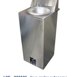 Lave mains inox autonome mobile 2 réservoirs (eau propre/eau sale) pour les marchés